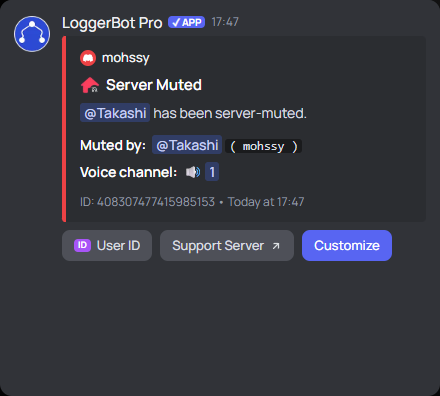 Server Muted log